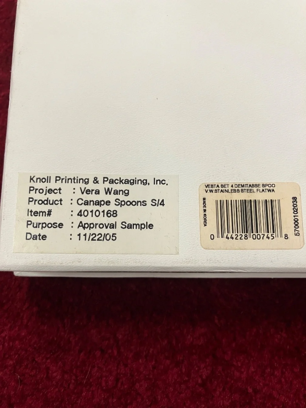 Vera Wang recently moved
